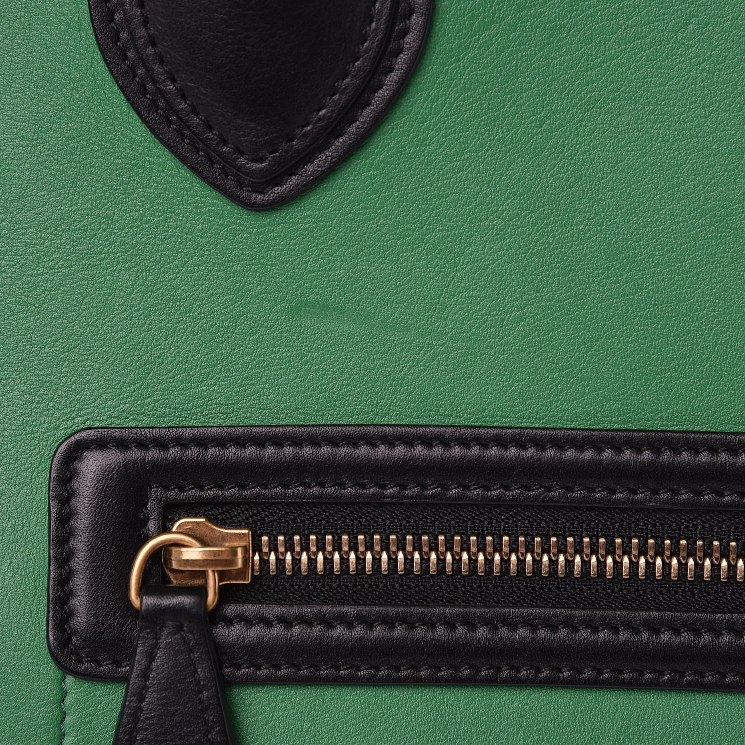 Celine Smooth Calfskin Mini Bi-Color Luggage Grass 13 of 20