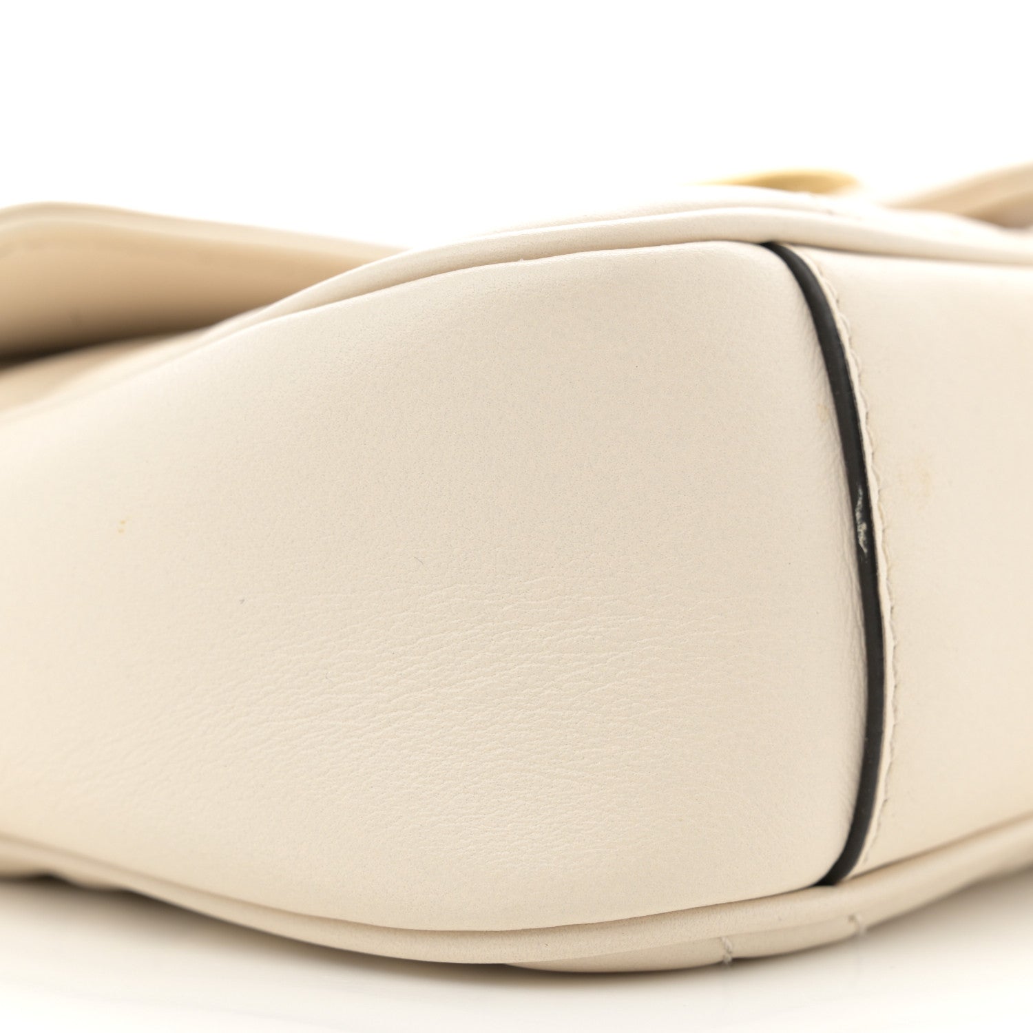 Gucci Calfskin Matelasse Mini GG Marmont Shoulder Bag White 9 of 12