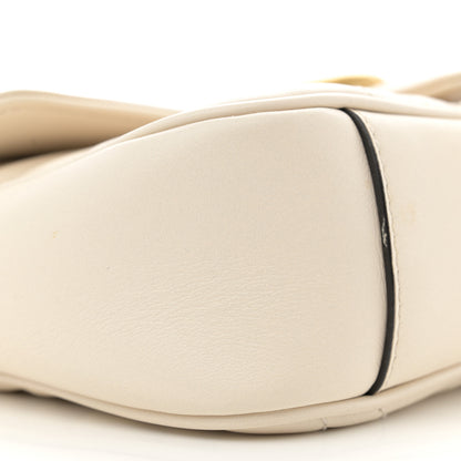 Gucci Calfskin Matelasse Mini GG Marmont Shoulder Bag White 9 of 12