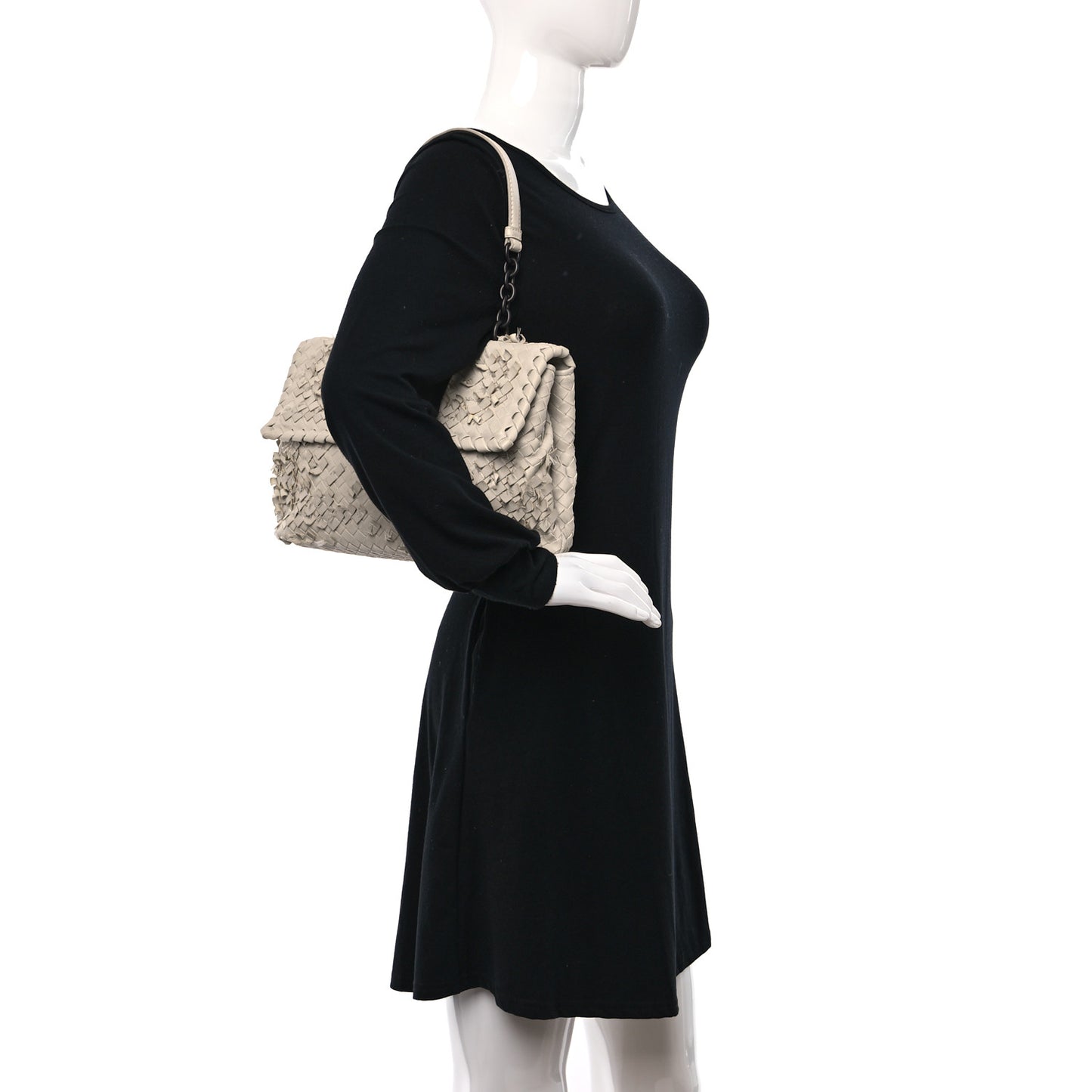 Nappa Tobu Intrecciato Olimpia Shoulder Bag Mist