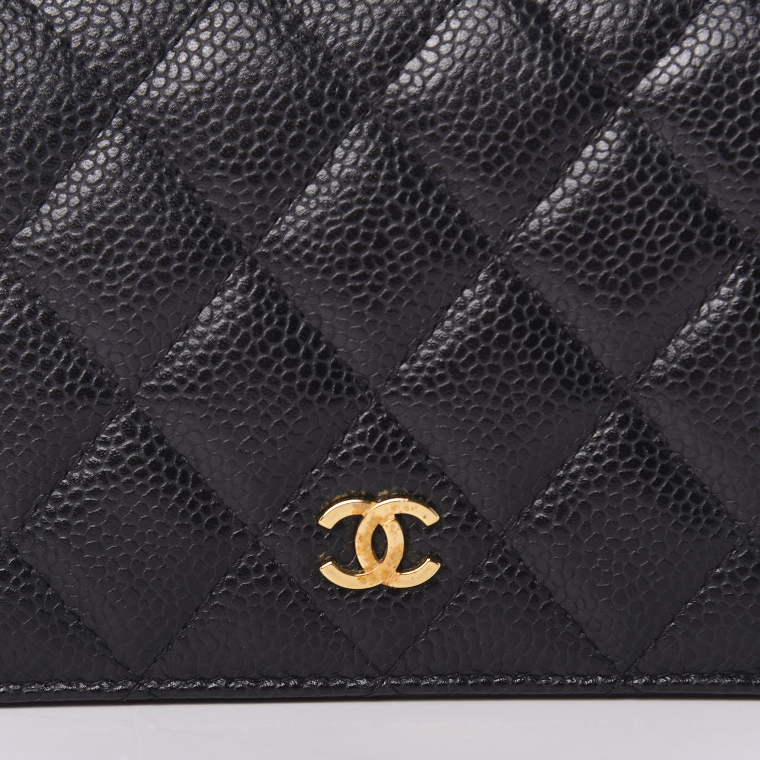 Chanel Caviar Quilted Yen Wallet Black 10 of 10