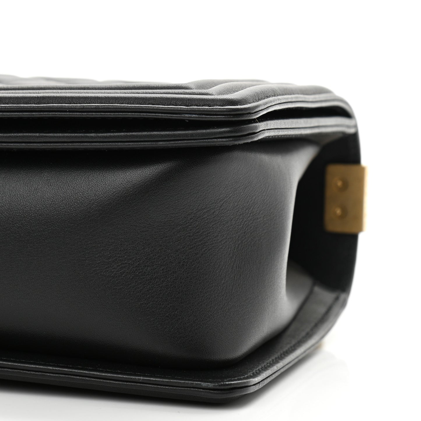 Lambskin Quilted Medium Boy Flap Black