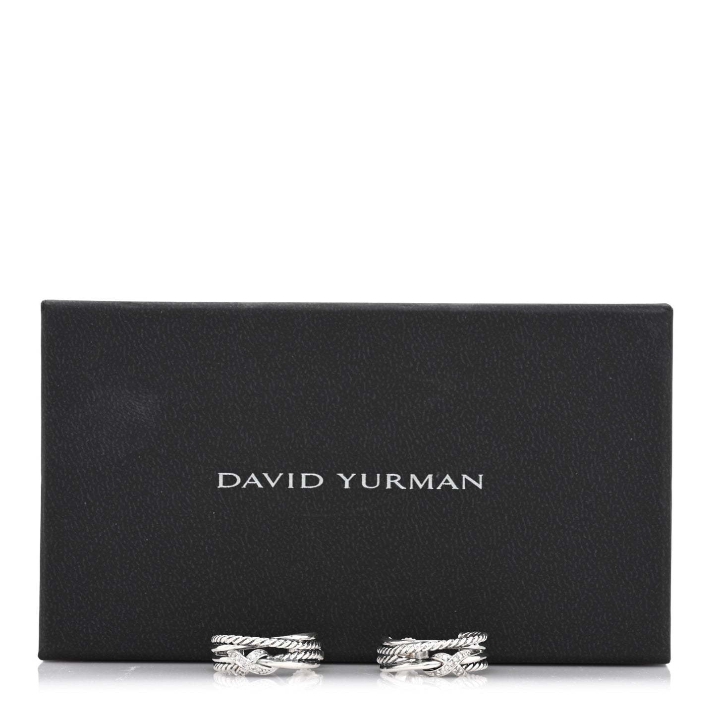 Sterling Silver Diamond Crossover X Earrings