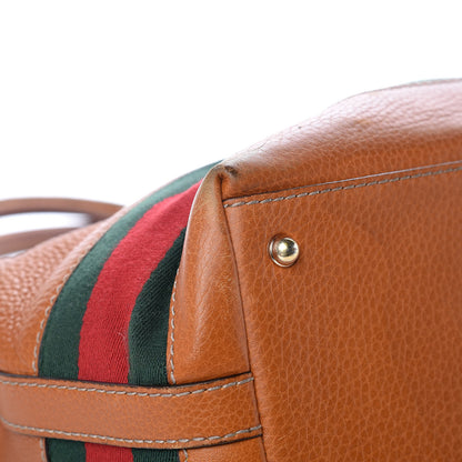 Gucci Calfskin Web Medium Heritage Tote Tan 18 of 25