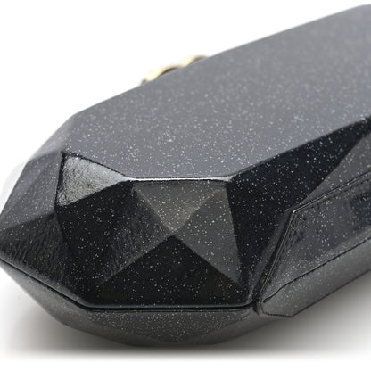 Chanel Glitter Vinyl Crystal Clutch Black 8 of 9