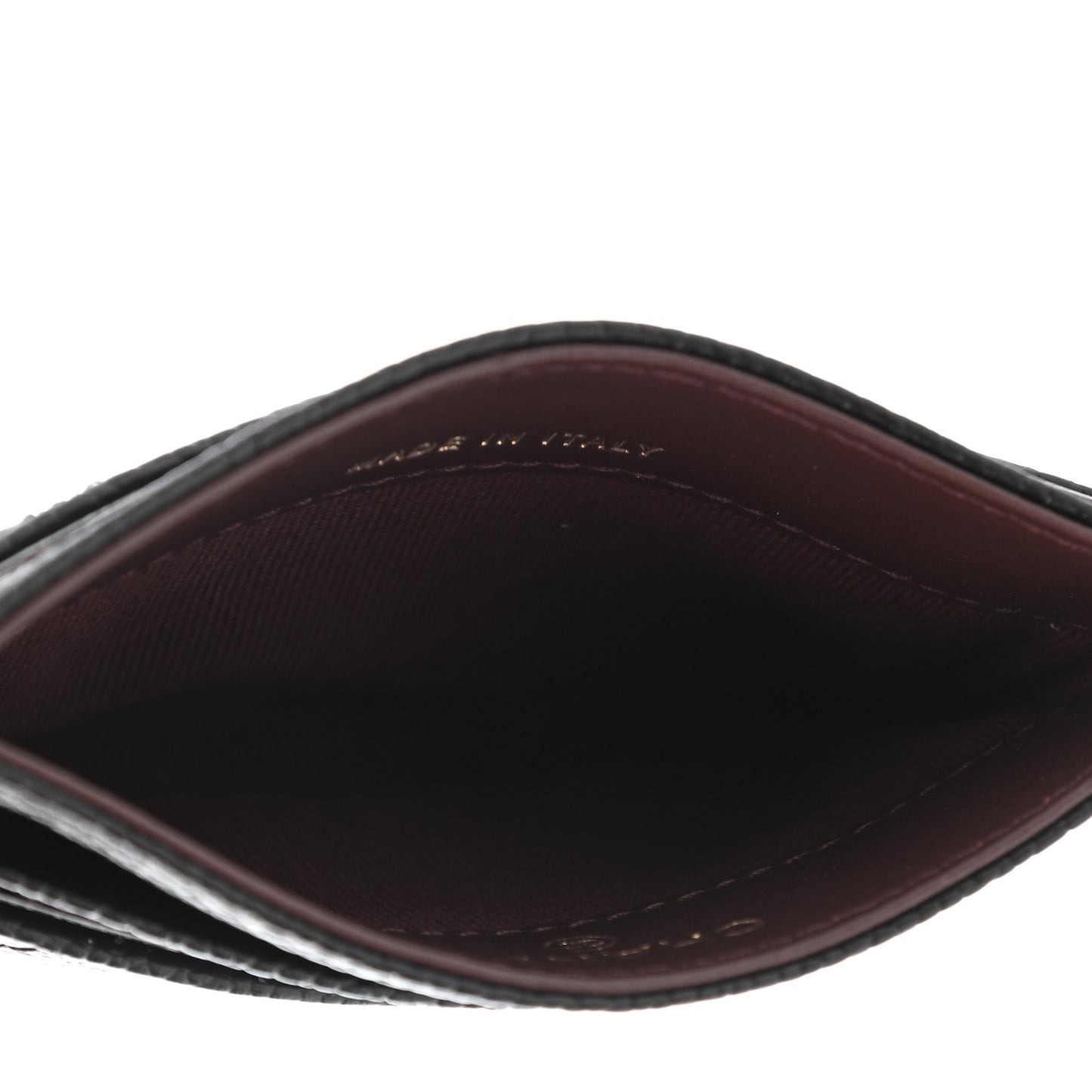 Caviar Quilted Card Holder Black