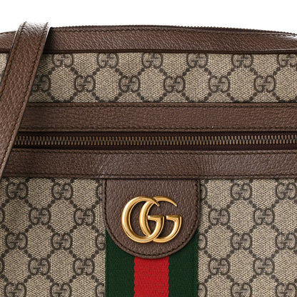 Gucci GG Supreme Monogram Web Medium Ophidia Messenger Bag Brown 8 of 11