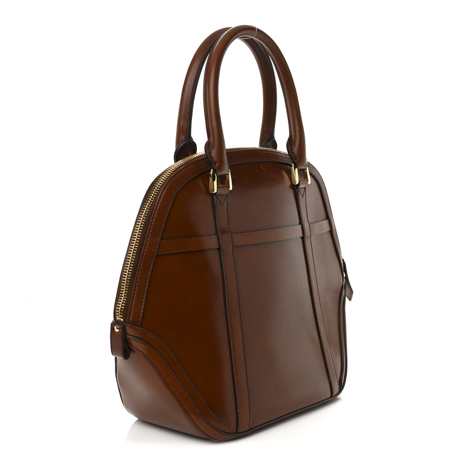 Burberry Bridle Calfskin Medium Orchard Bowling Bag Dark Tan 3 of 14