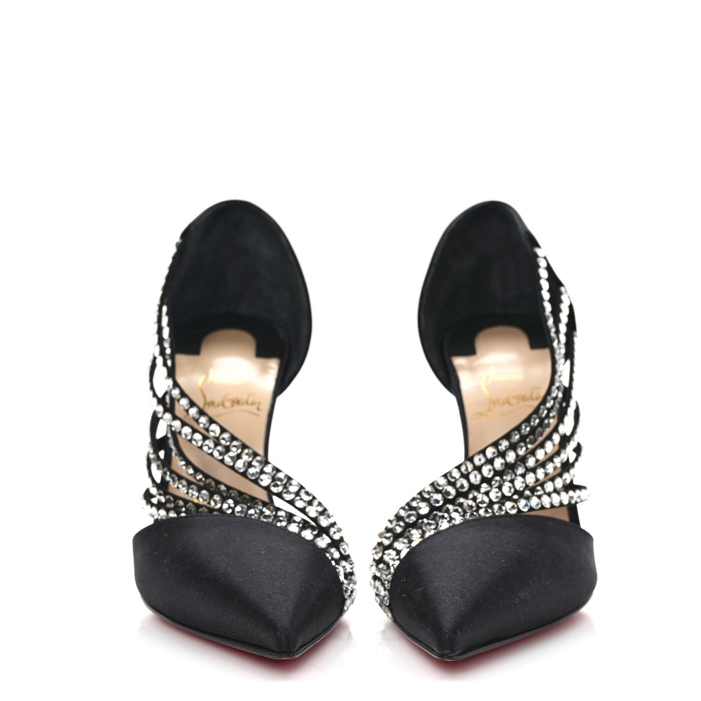 Crepe Satin Strass Antinorina 100 Pumps 36 Black