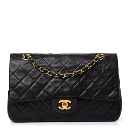 Chanel Lambskin Quilted Medium Double Flap Black 1 of 14