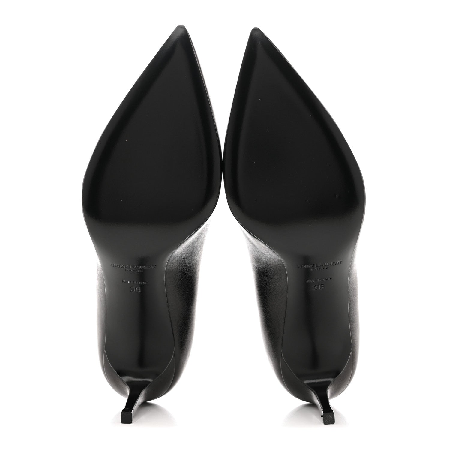 Saint Laurent Calfskin Anja 85 Pumps 36 Black 6 of 10