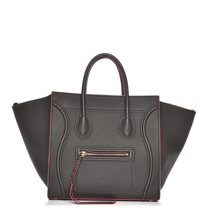 Celine Baby Grained Calfskin Medium Phantom Luggage Dark Taupe 1 of 7