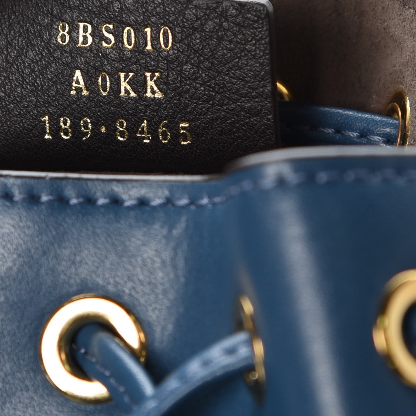 Vitello Liberty Lucido F is Fendi Mini Mon Tresor Bucket Bag Blue