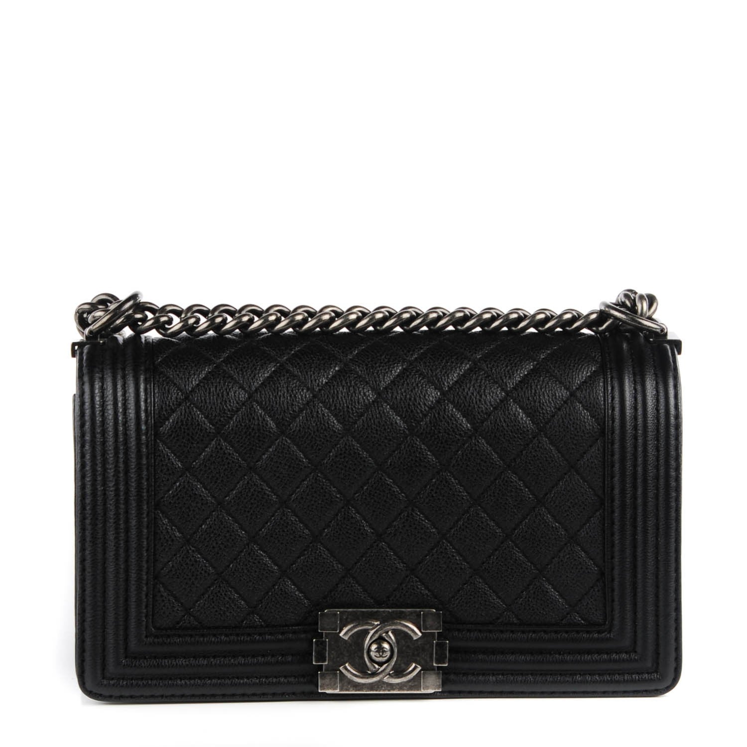 Chanel Calfskin Quilted Medium Boy Flap Black 1 of 7