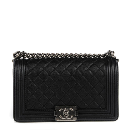 Chanel Calfskin Quilted Medium Boy Flap Black 1 of 7
