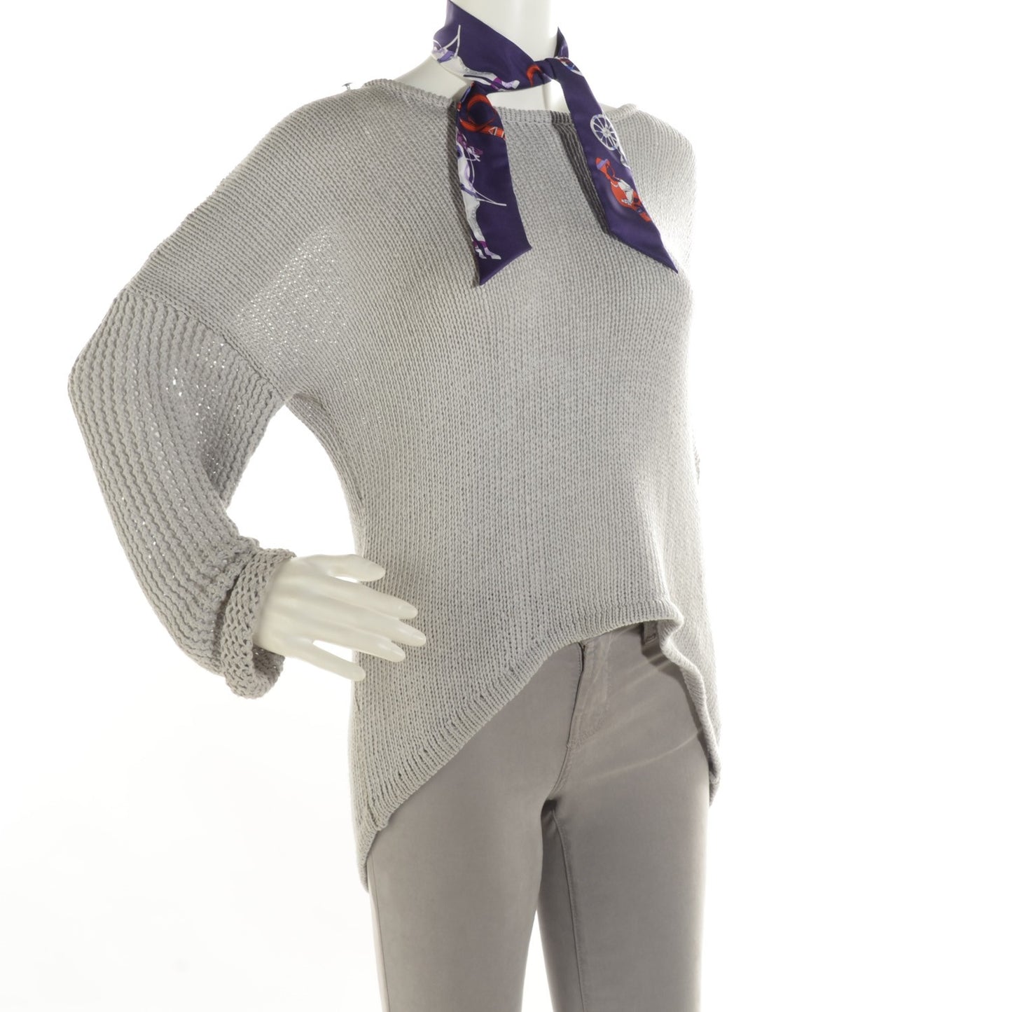 Silk Tout en Carre Twilly Violet Parme Potiron