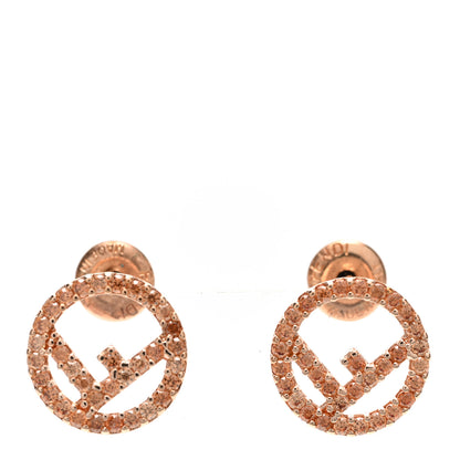 Fendi Metal Crystal F is Fendi Earrings Pink 1 of 4