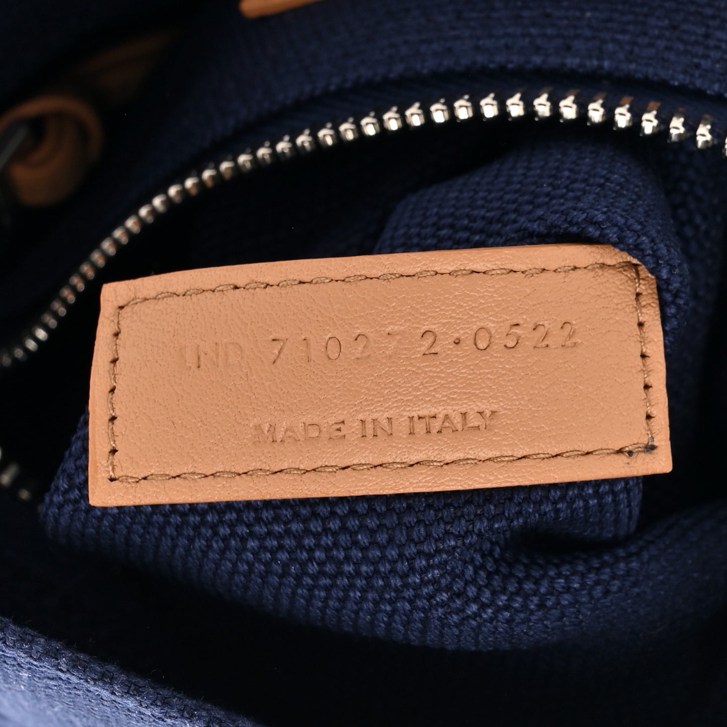 Linen Calfskin Rive Gauche Backpack Blue Rouge Eros