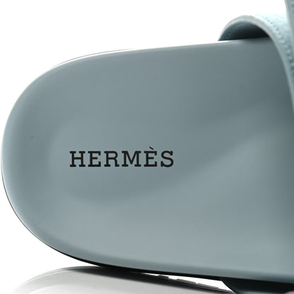 Hermes Suede Goatskin Womens Chypre Sandals 37 Vert d'eau 5 of 12