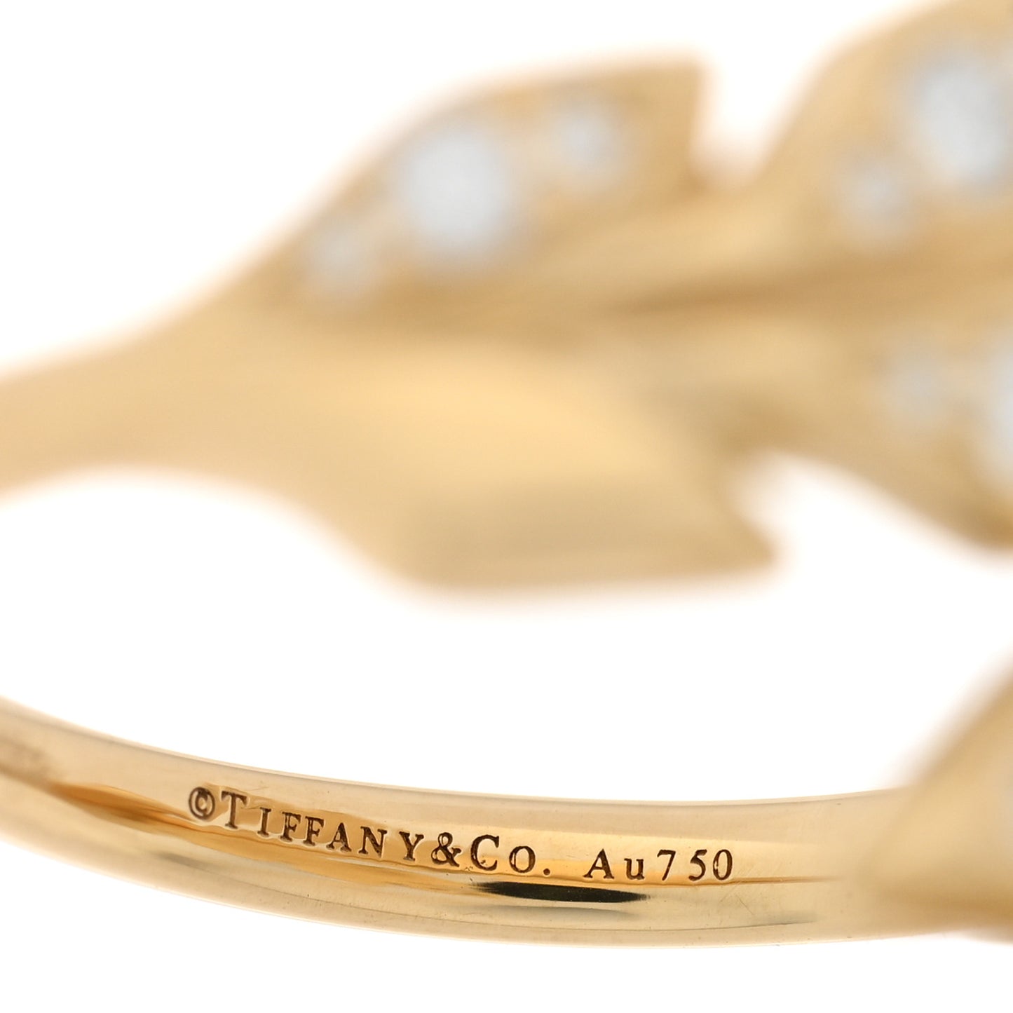 18K Yellow Gold Diamond Victoria Vine Bypass Ring 47 4