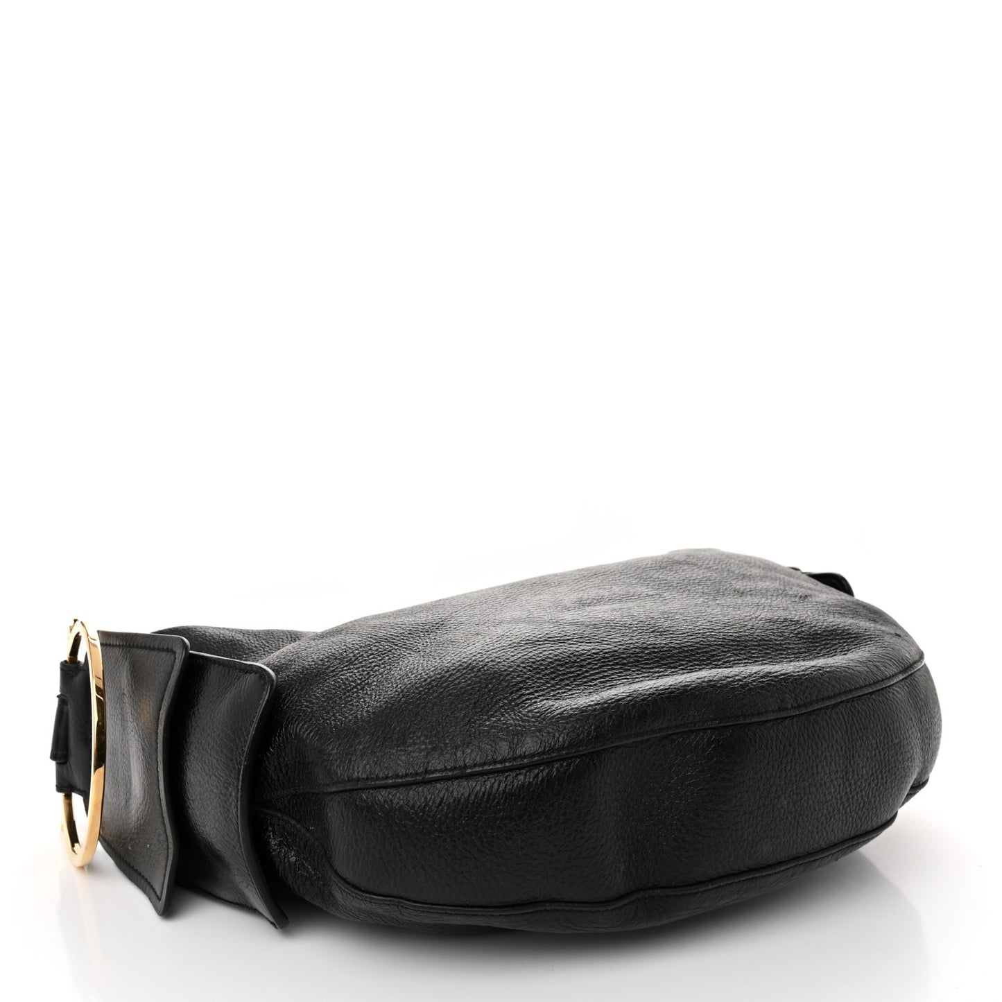 Grained Calfskin Hobo Black