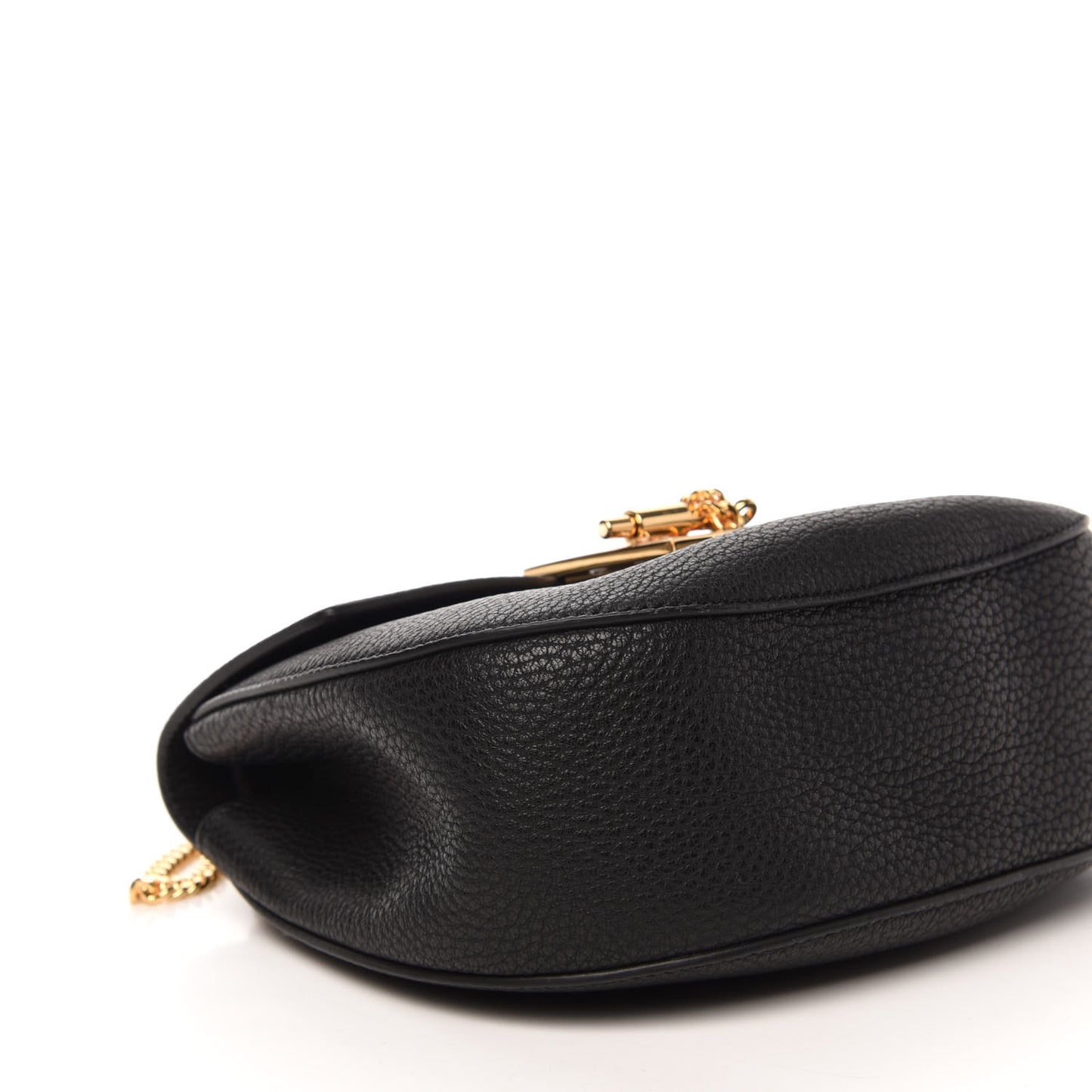 Grained Lambskin Mini Drew Shoulder Bag Black