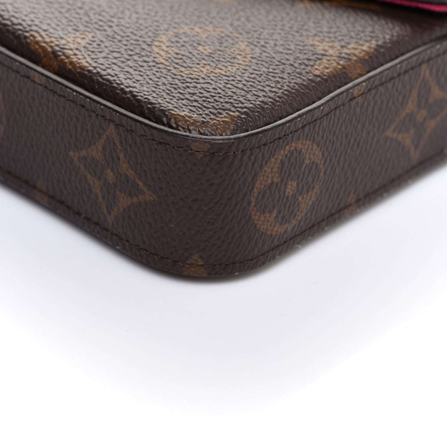 Monogram Pochette Felicie Chain Wallet Fuchsia