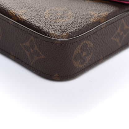 Louis Vuitton Monogram Pochette Felicie Chain Wallet Fuchsia 11 of 11