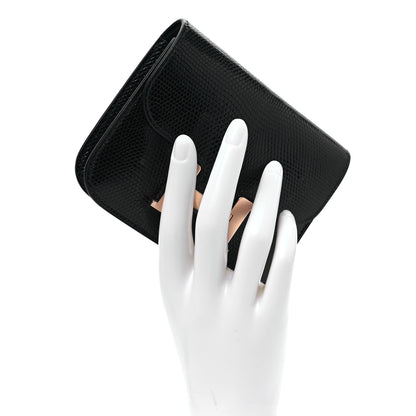 Hermes Lizard Constance Slim Wallet Black 3 of 8