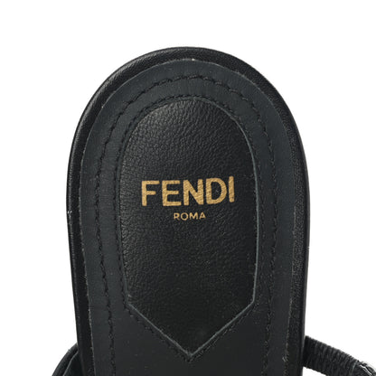 Fendi Calfskin Fendi First 95mm Slide Sandals 40 Black 7 of 8
