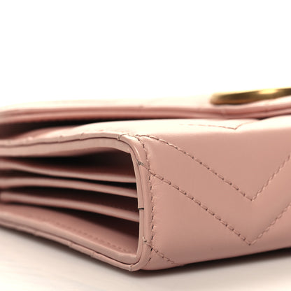 Gucci Calfskin Matelasse GG Marmont Chain Wallet Perfect Pink 11 of 12