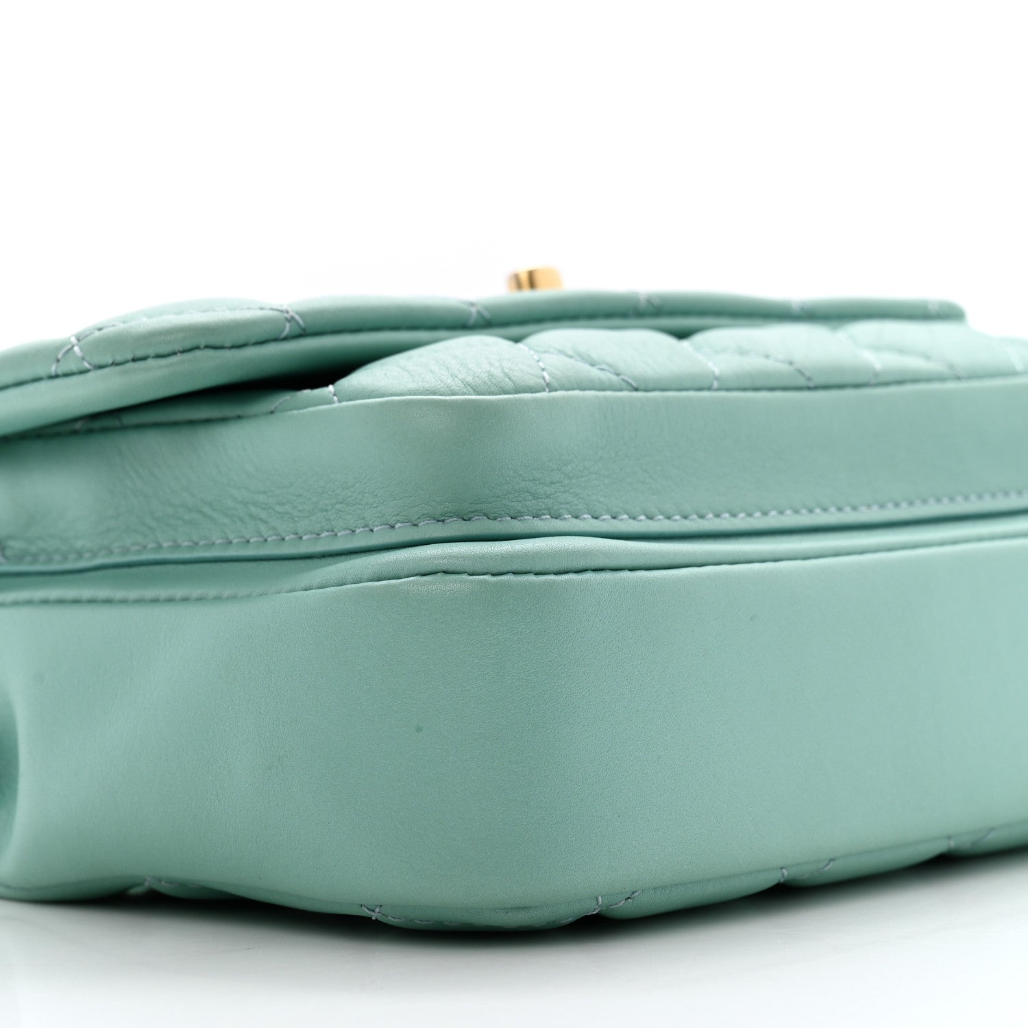 Chanel Calfskin Quilted Top Handle Flap Light Blue 9 of 10
