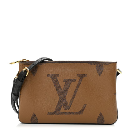 Louis Vuitton Reverse Monogram Giant Double Zip Pochette 1 of 10