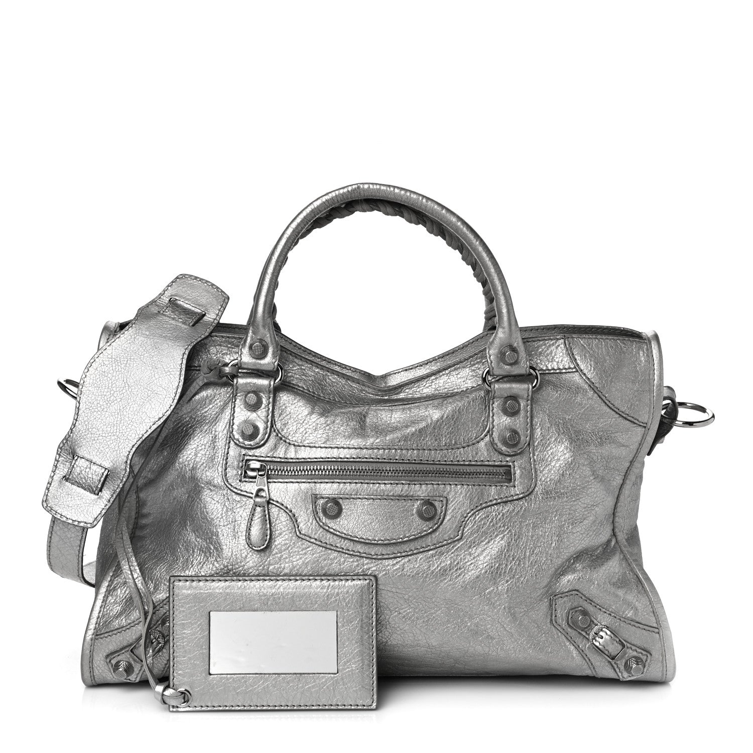 Balenciaga Metallic Agneau Giant 12 Silver Hardware City Gris Aluminum 1 of 10