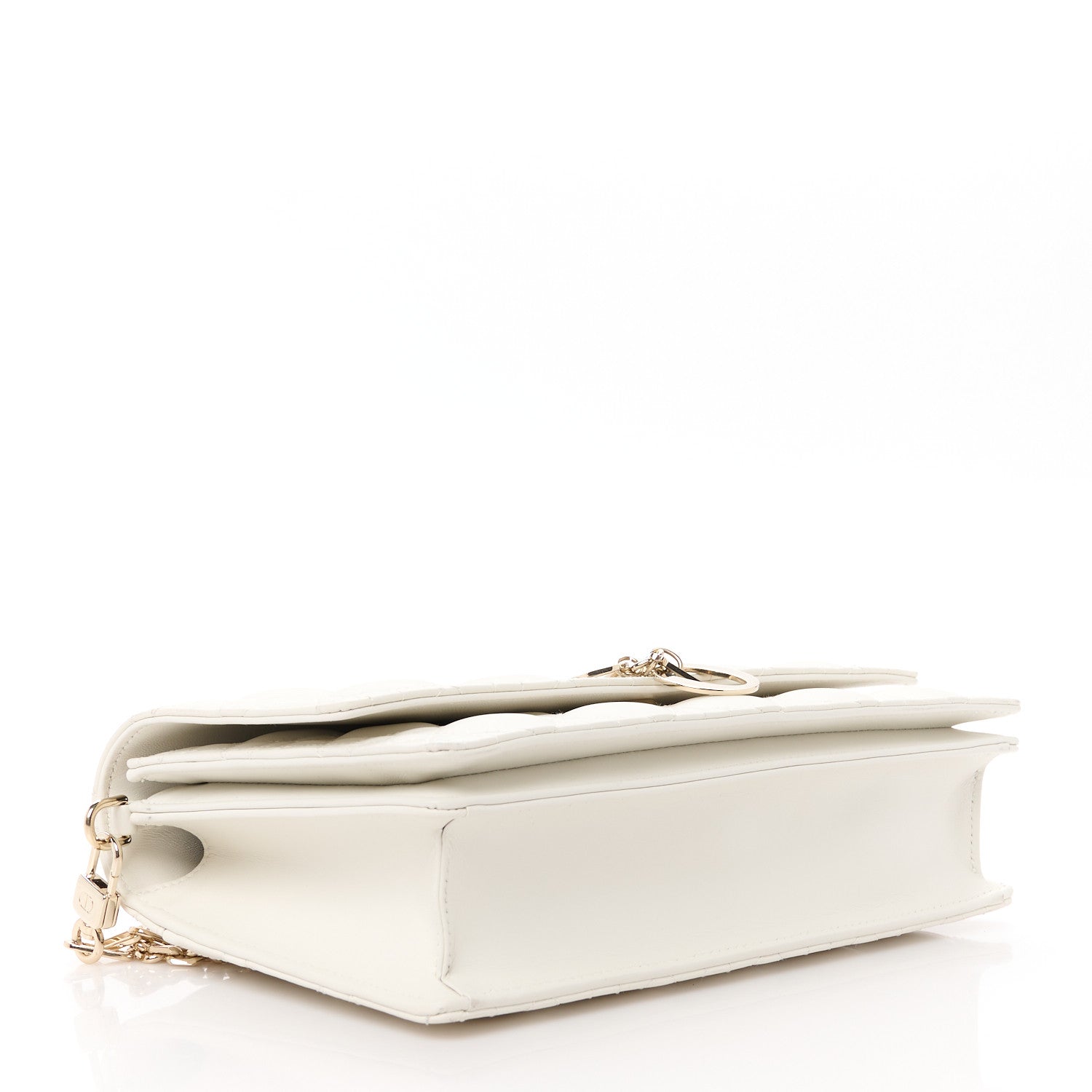 Christian Dior Lambskin Cannage My Dior Top Handle Bag White 4 of 11