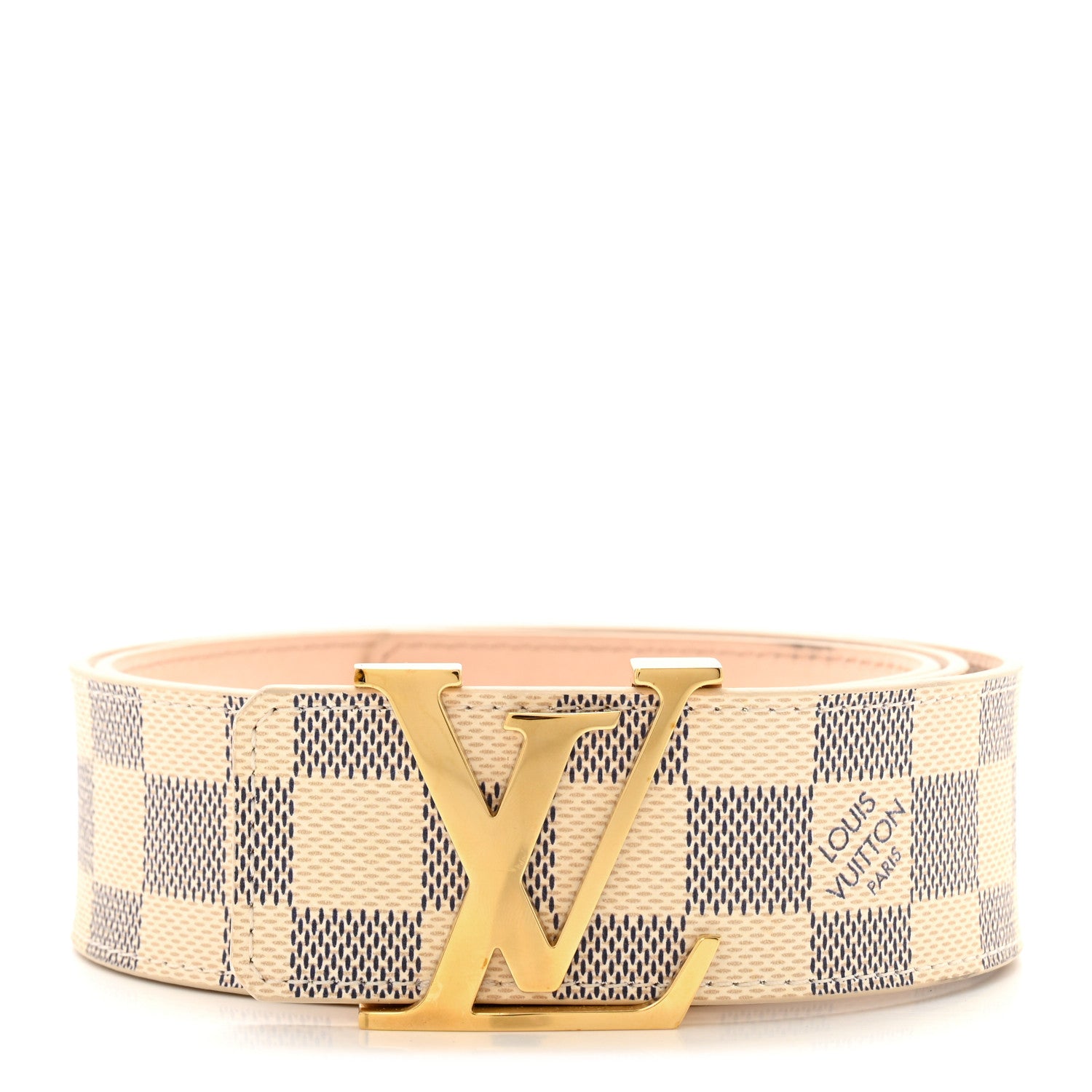 Louis Vuitton Damier Azur 40mm LV Initiales Belt 85 34 1 of 9