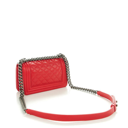 Chanel Calfskin Quilted Small Boy Flap Red 3 of 8