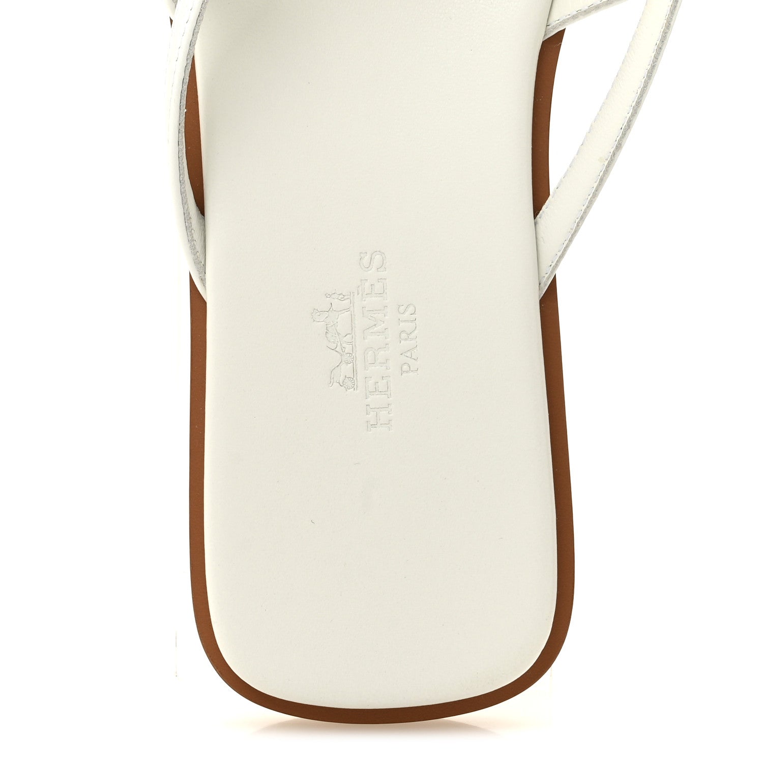 Hermes Calfskin Miss Sandals 37 White 7 of 9
