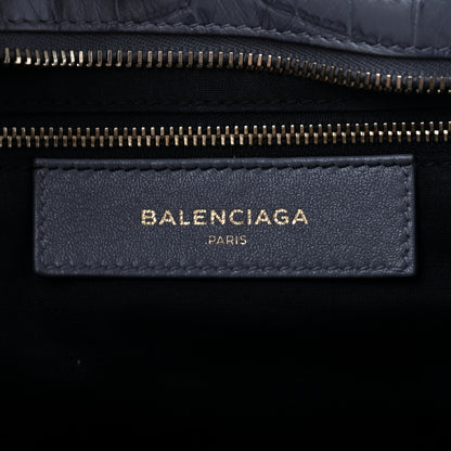 Balenciaga Calfskin Crocodile Embossed Giant 12 Gold Hardware City Gris Beton 6 of 13