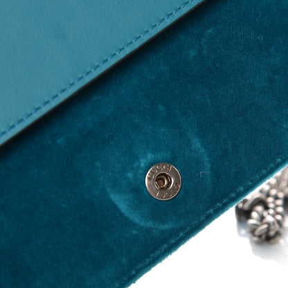 Gucci Velvet Super Mini Dionysus Shoulder Bag Pavone Cyan 9 of 9