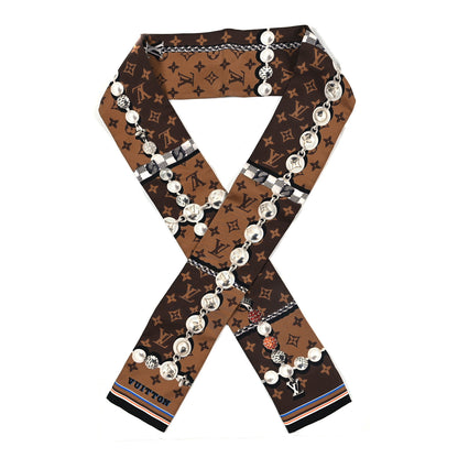 Louis Vuitton Silk Monogram Dandy Confidential Bandeau Brown Multicolor 1 of 3