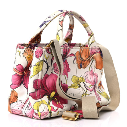 Prada Canvas Canapa Stampata Floral Tote 3 of 21