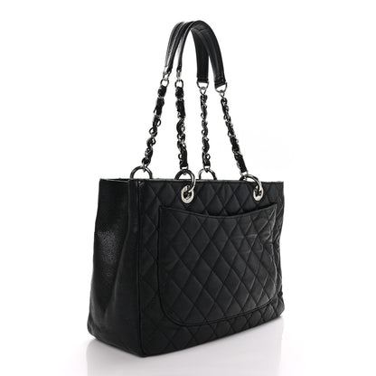 Chanel Caviar Quilted Grand Shopping Tote GST Black 3 of 12