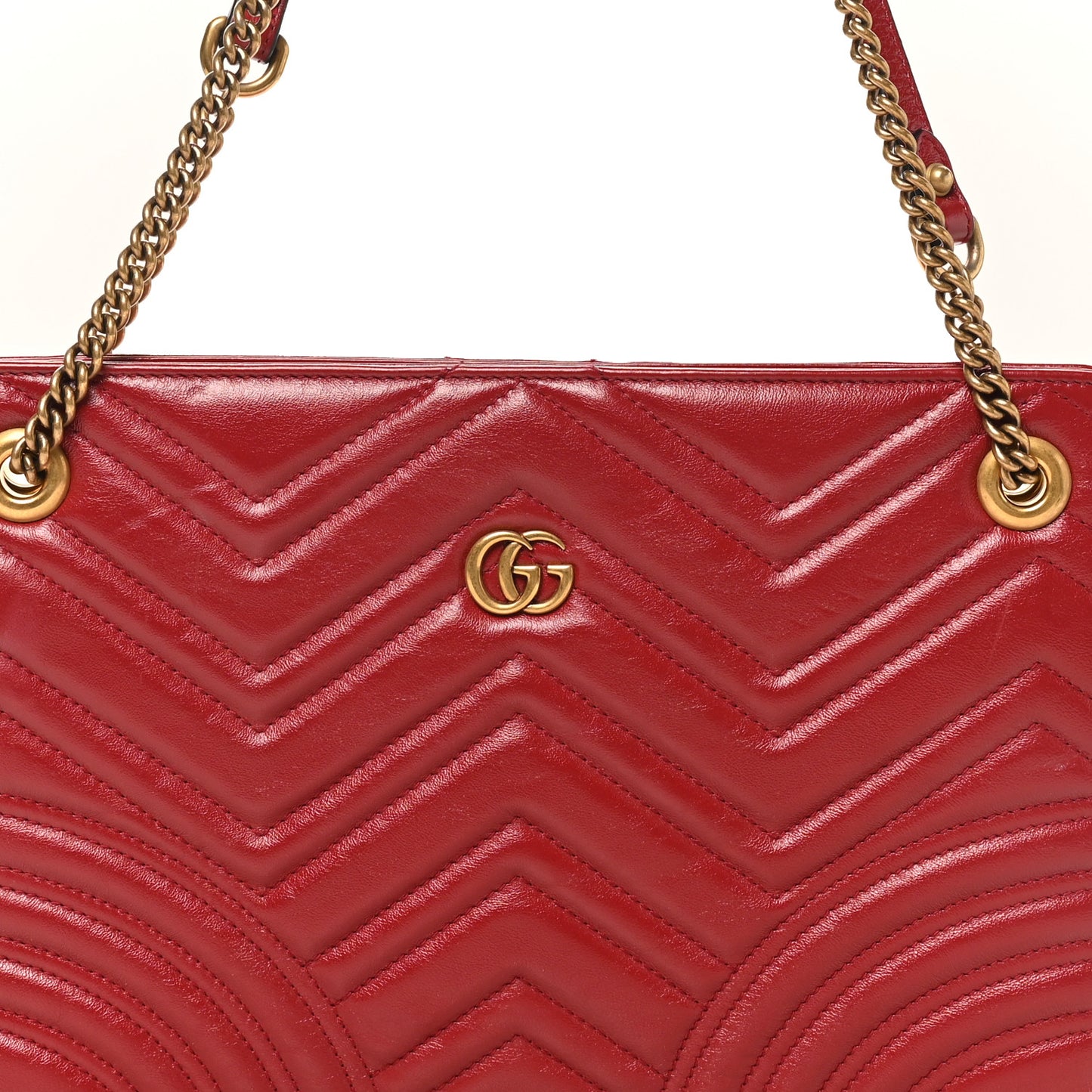 Azalea Calfskin Matelasse Heart Medium GG Marmont Slim Shoulder Bag Romantic Cerise