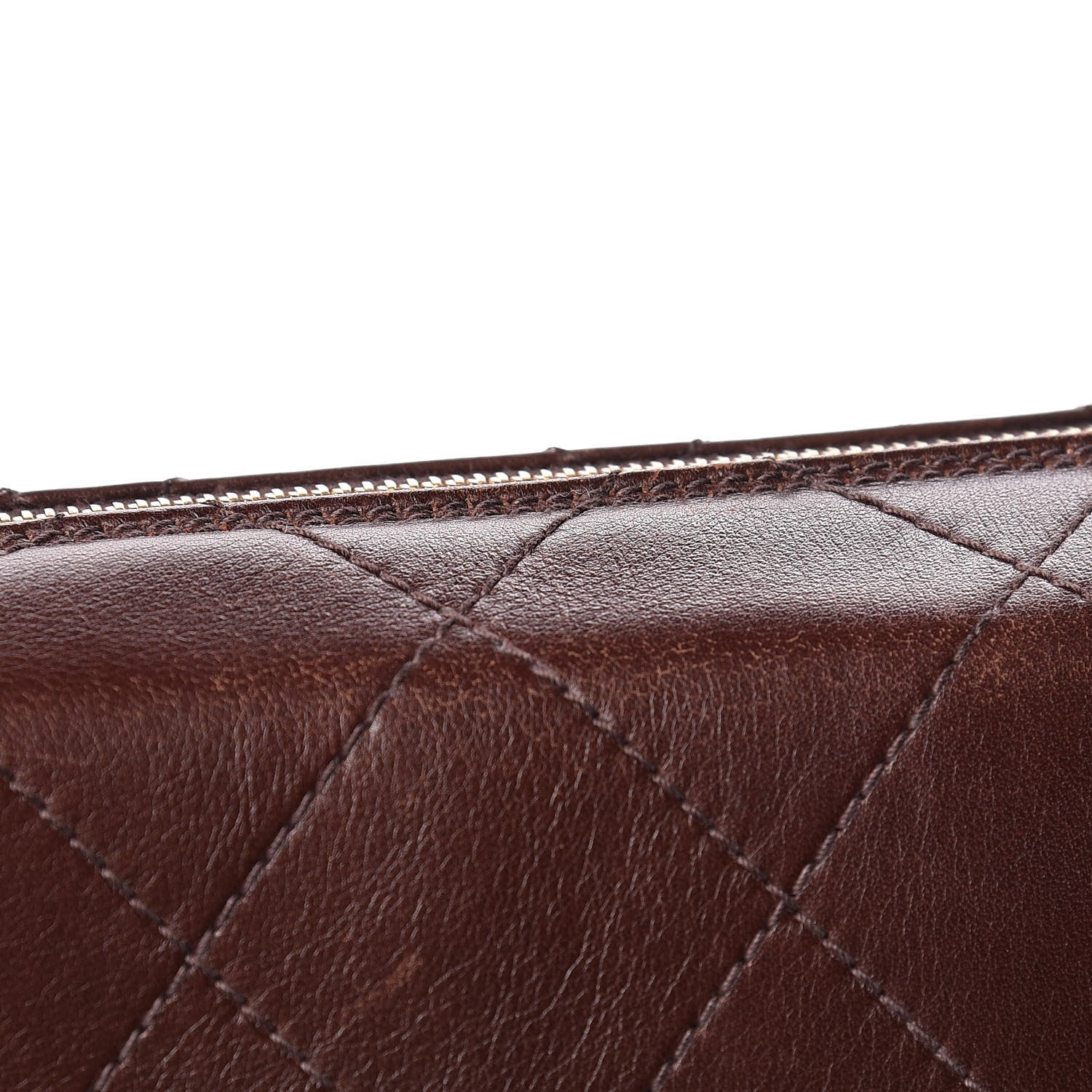 Chanel Lambskin Diamond Stitched Shoulder Bag Brown 18 of 22