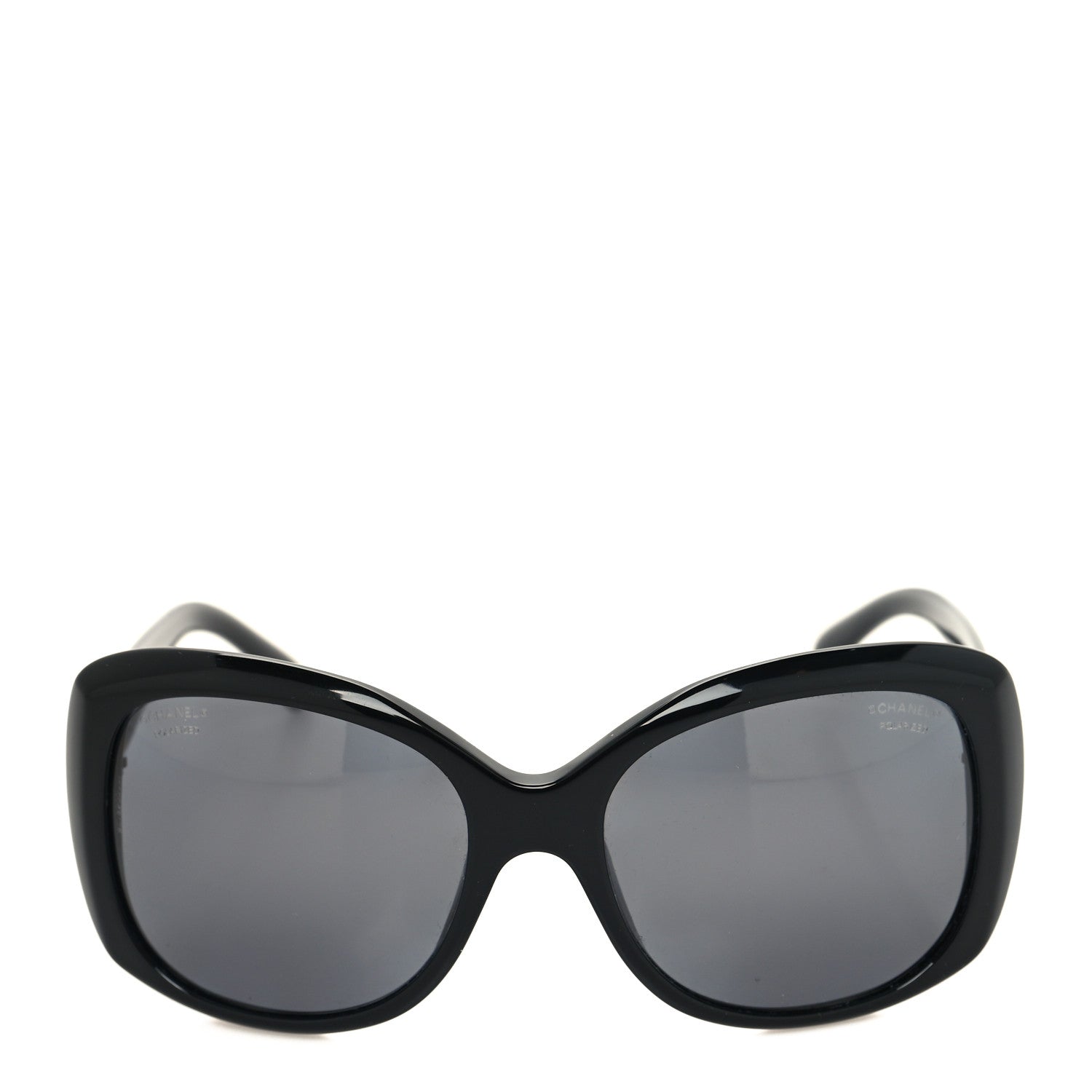 Chanel Acetate Polarized CC Sunglasses 5183 Black 2 of 8