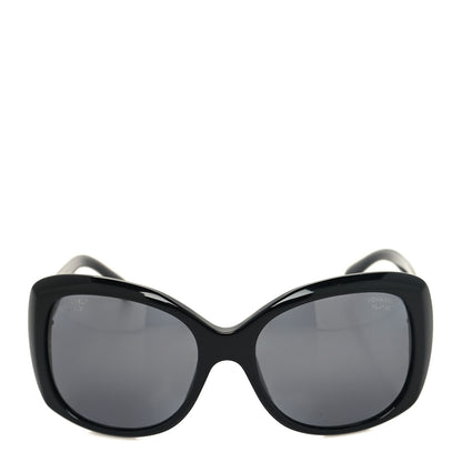 Chanel Acetate Polarized CC Sunglasses 5183 Black 2 of 8