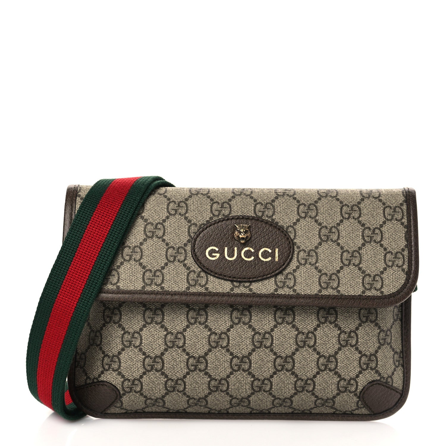 Gucci GG Supreme Monogram Neo Vintage Web Belt Bag Brown 1 of 8