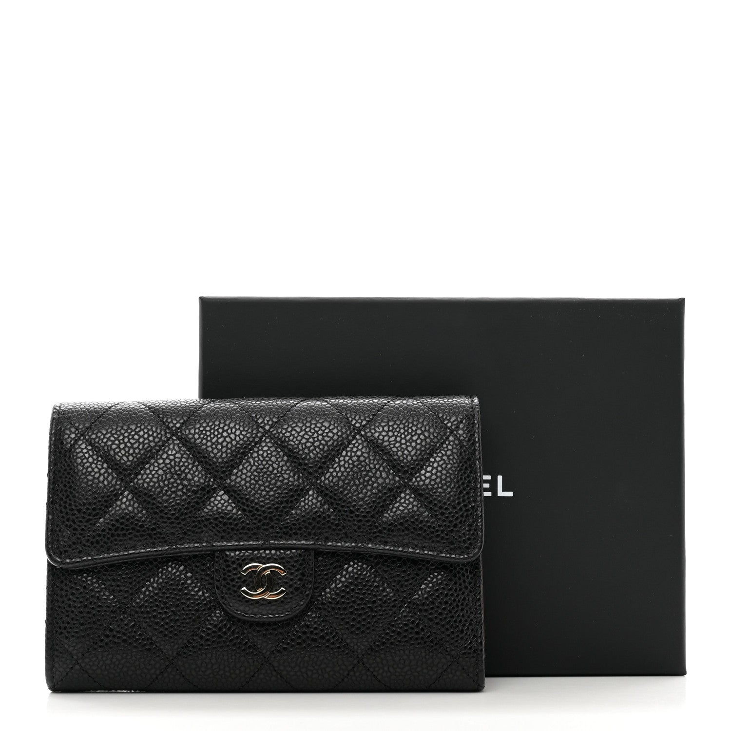 Chanel Caviar Quilted Medium Flap Wallet Black 9 of 9