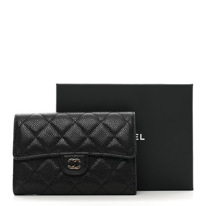 Chanel Caviar Quilted Medium Flap Wallet Black 9 of 9